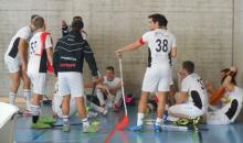 Pause im Spiel gegen die Tiger Sharks