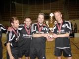 Der erste Meistertitel 2006 in der Wankdorfhalle in Bern gegen die damals unbesiegbaren Canes: Basil Widmer, Martin Luchsinger, Reto Zingg und Fredi Enander v.l.n.r.