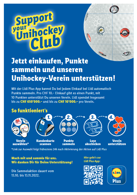 Flyer Support your Unihockey Sport